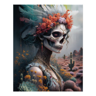 Poster Eternal Princess Warrior, crâne amérindien