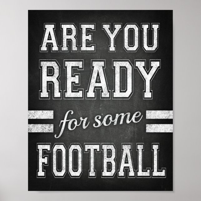 POSTER ÊTES-VOUS PRÊT POUR UN PEU DE FOOTBALL SIGNALÉ IMP (Devant)