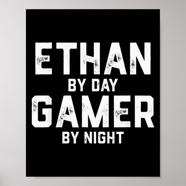 Poster Ethan Gamer Halloween Gaming Costume For Men Named (Devant)