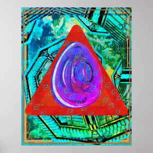 Poster Ether élémentaire dans l'aide de méditation de feu