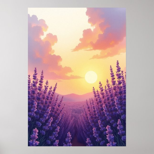 Poster Ethereal Purple - Lavender 4K Téléchargement numér (Devant)