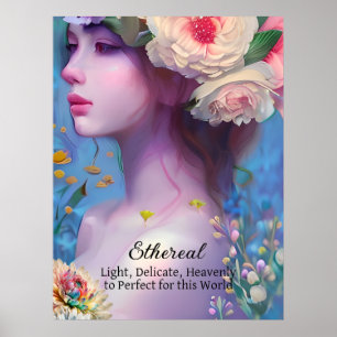 Poster Ethérée Femmes, Guide de l'Esprit, Ange, Fée