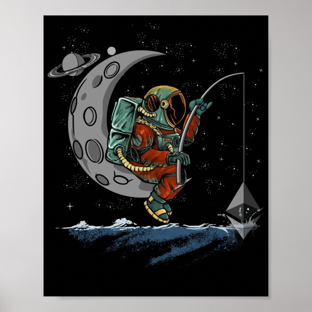 Poster Ethereum Fishing Crypto Bullrun ETH Token Rich (Devant)