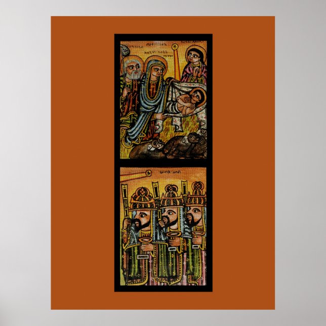 Poster Ethiopian Nativity Icon (Devant)