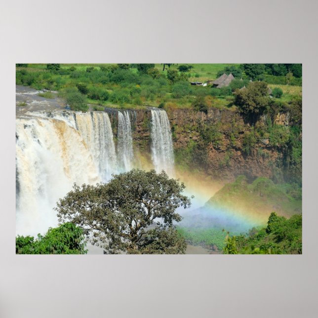 Poster Ethiopian Nile River Blue Nile Falls 'Tis Abay' (Devant)