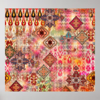 Ethnic Digital Abstrait Motif sans fil