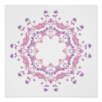 Ethnic floral mandala.