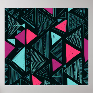 Poster Ethnic Tribal Boho : Doodle Vintage.