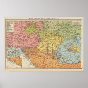 Poster Ethnog Autriche Hongrie