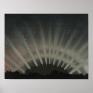 Poster Etienne Leopold Trouvelot - Aurora Borealis