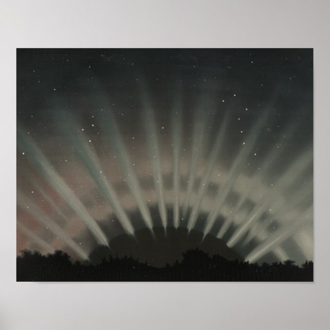 Poster Etienne Leopold Trouvelot - Aurora Borealis (Devant)
