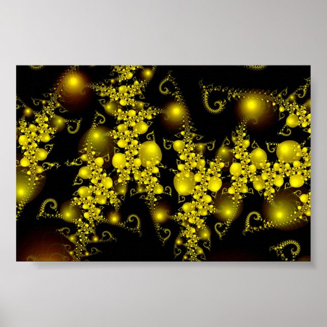Poster Étincelle 5 Beau Motif Abstrait or (Devant)