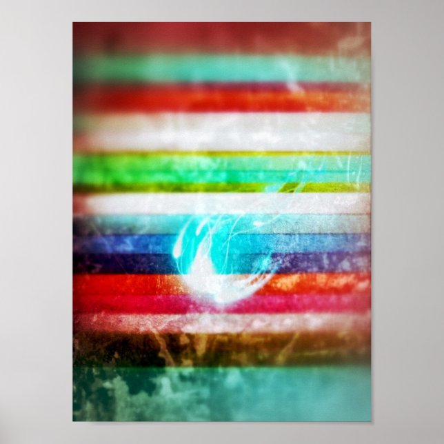 Poster Étincelle dans une mer de couleurs (Devant)