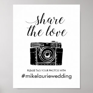 Poster Étiquetez vos photos avec le hashtag de mariage