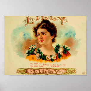 Poster Étiquette de boîte à cigares vintage