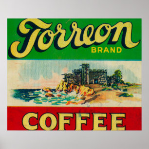Poster Étiquette de café de Torreon