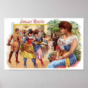 Poster Étiquette de cigare de Jolly Band