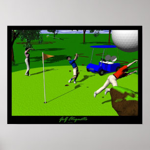 Poster Étiquette de golf