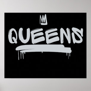Poster Étiquette de graffiti de Queens