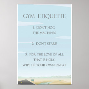 Poster Étiquette de gymnase