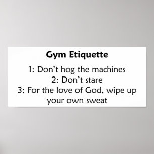 Poster Étiquette de gymnase