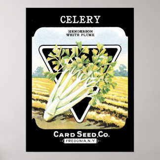 Poster Étiquette de paquets de graines de céleri