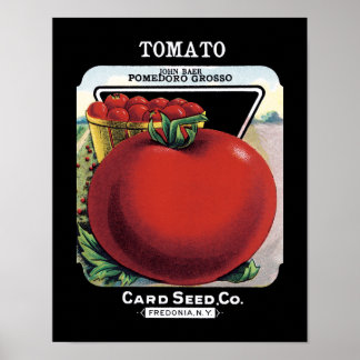 Poster Étiquette de paquets de graines de tomate