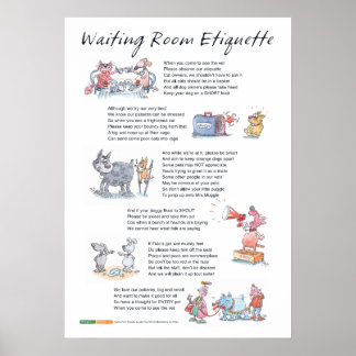 Poster Etiquette de salle d'attente - A2