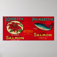 Étiquette de Saumon Poinsettia