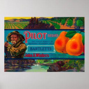 Poster Étiquette du cadran à poires pilotesComté d'El Dor