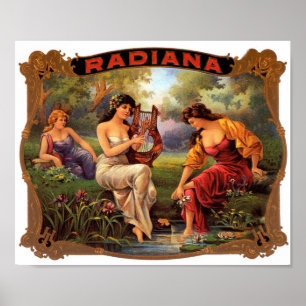 Poster Étiquette du cigare de Radiana