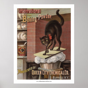 Poster Étiquette international en poudre de cuisson