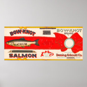 Poster Étiquette Saumon de marque Bow Knot