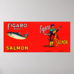 Poster Étiquette Saumon Figaro