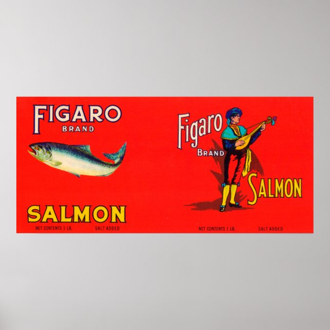 Poster Étiquette Saumon Figaro (Devant)