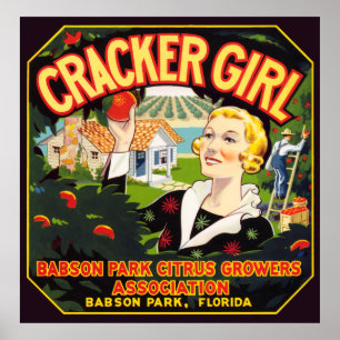 Poster ÉTIQUETTE vintage D'EMBALLAGE DE FRUITS