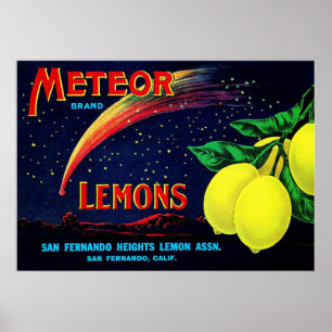 Poster Étiquette vintage Fruit