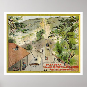 Poster Étiquette Vintage orange