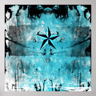 Poster Étoile bleue