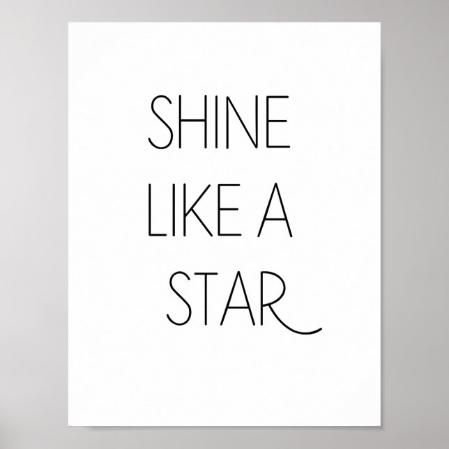 Poster ÉTOILE COMME UNE ÉTOILE - Minimaliste (Devant)