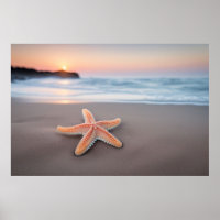Étoile de mer allongée sur une plage