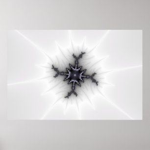 Poster Étoile de neutron - Art fractal