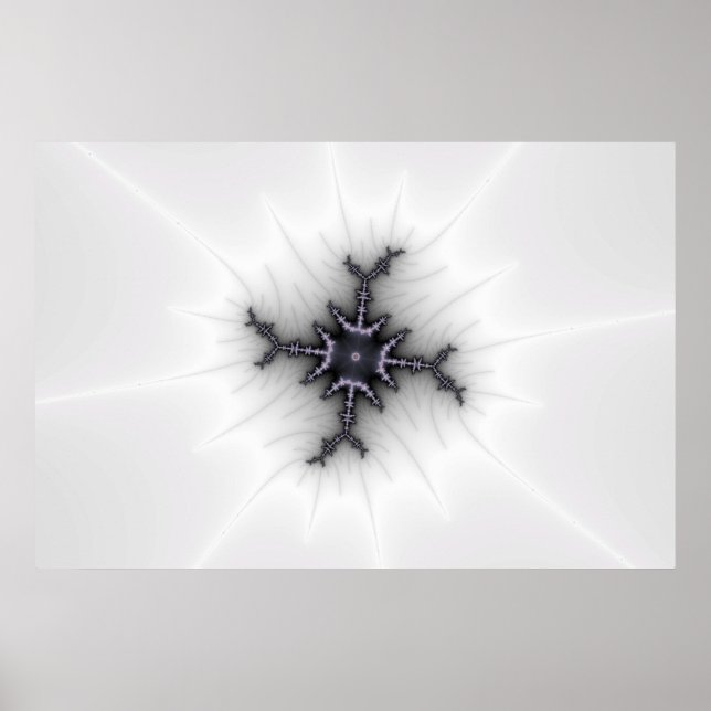 Poster Étoile de neutron - Art fractal (Devant)