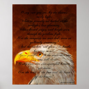 Poster Étoile Paroles de bannière épangée Aigle