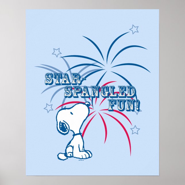 Poster Étoile Snoopy Fun Spangé (Devant)