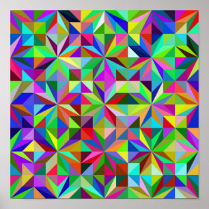 Poster Étoiles Abstraites