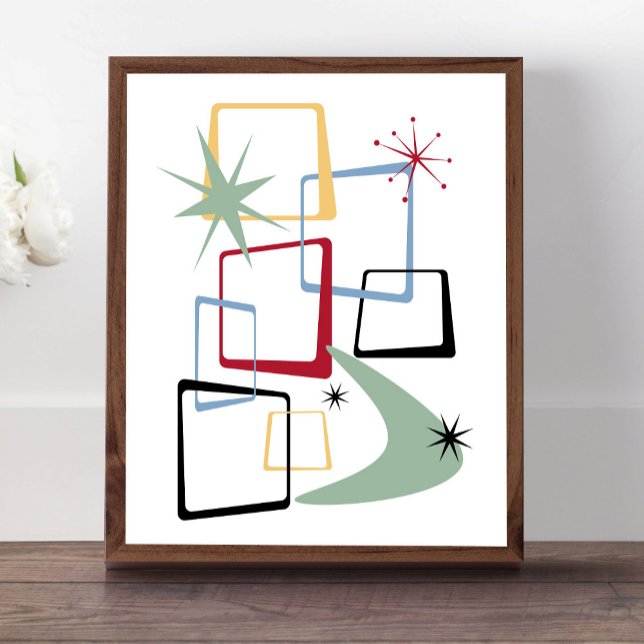 Poster Étoiles Carrés atomiques et Boomerang milieu du si (Créateur téléchargé)