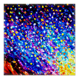 Poster Étoiles Colorées Dans Le Ciel Bleu. Commandez dès 