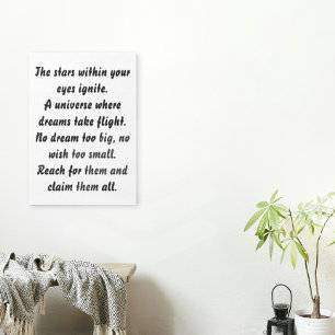 Poster Étoiles dans vos yeux Mini poème Inspirationnel