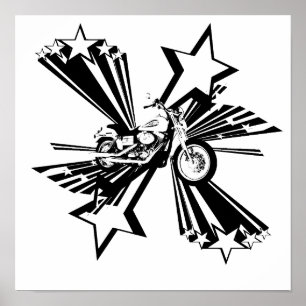 Poster Étoiles de moto